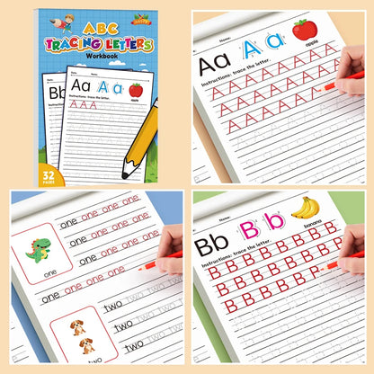 26 Alphabet Practicing Uppercase and Lowercase Letters English Coloring Book Pen Control Training Handwriting Practice Book