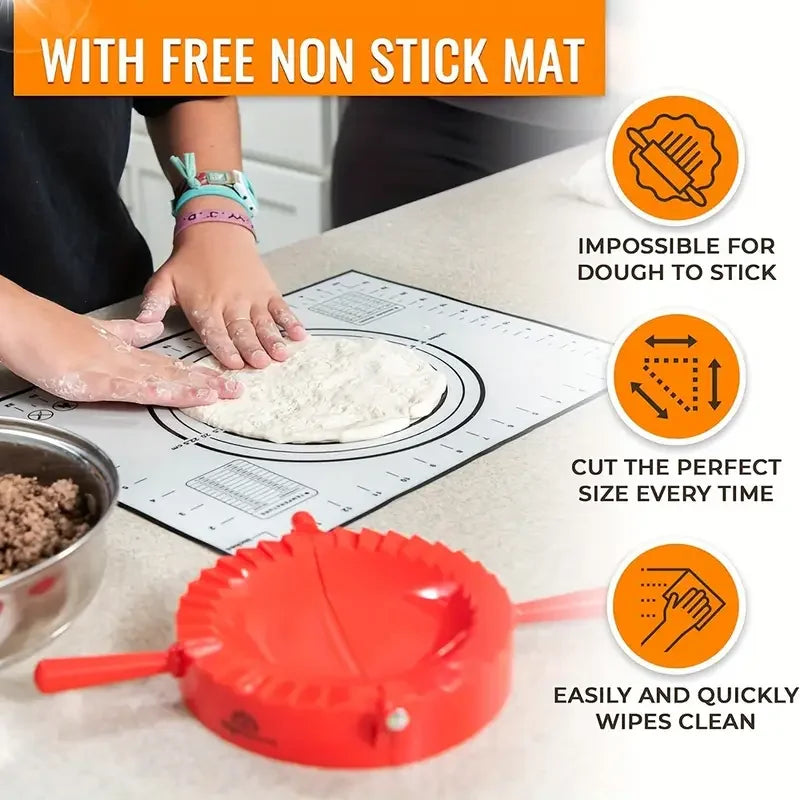 Professional Dumpling Maker Mold-Ergonomic Handle,Durable Plastic,Multi-Color for Dumplings,Cookies,Pastry-Easy Use Kitchen T