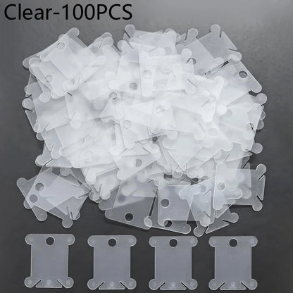 50/100Pcs Plastic Floss Bobbins Set Embroidery Floss Organizer Bobbin Winder Craft DIY Sewing Storage Thread Organizer Holder