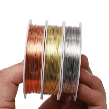 Copper Beading Wire, Flexible Jewelry Making Wire, 0.2mm to 1mm Copper Wire for Bracelets, Necklace DIY, Bead Weaving and Wir