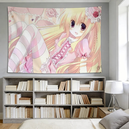 Flag Anime Moe For Room Dorm Girl Party Hogar Art Bedside Living Room Wall Hanging Y2k Garden Decor Cutecore Banner Gift