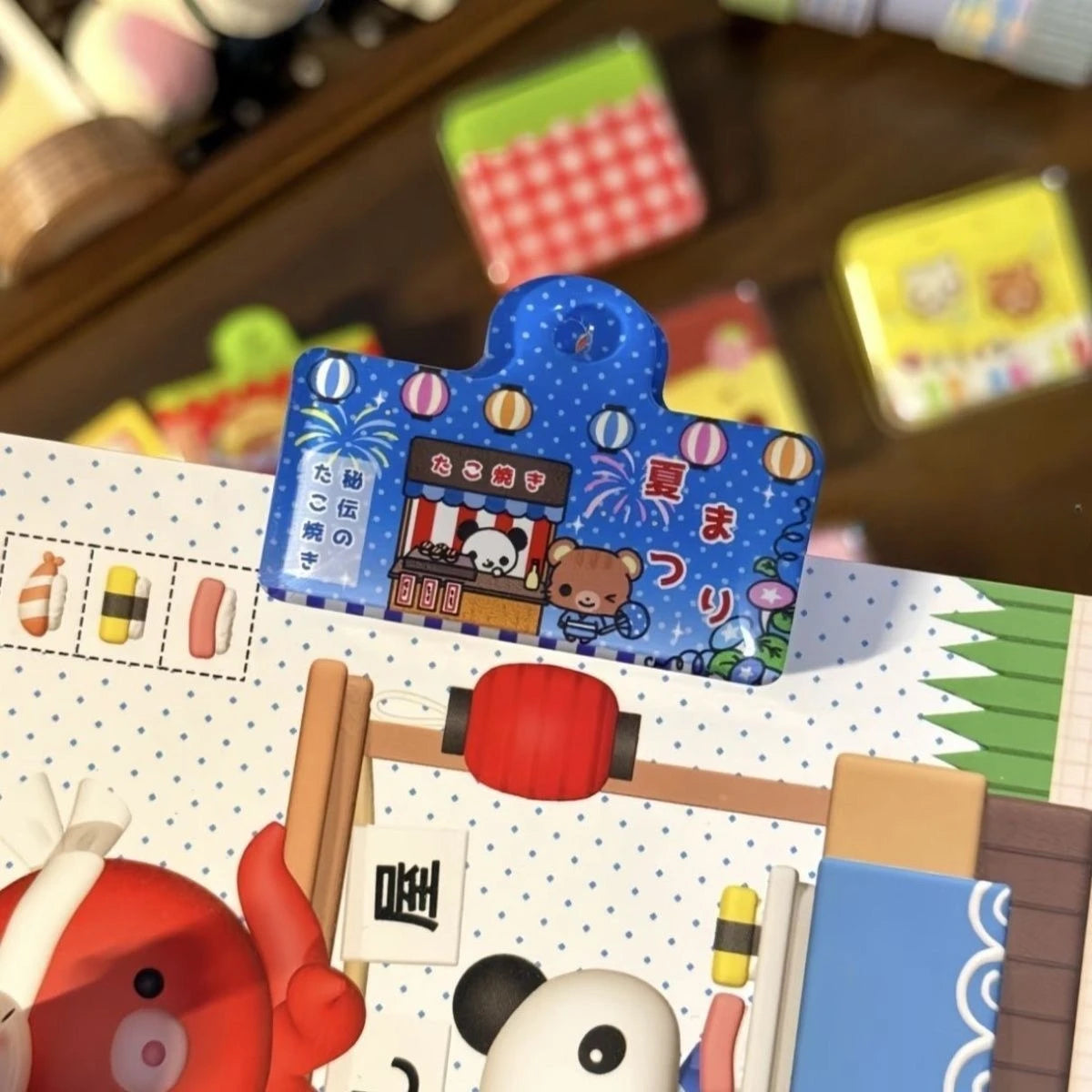 Japanese Cute Cartoon Planner Book Clips Acrylic Lovely Scrapbook Decor Clip School Stationery Supplies