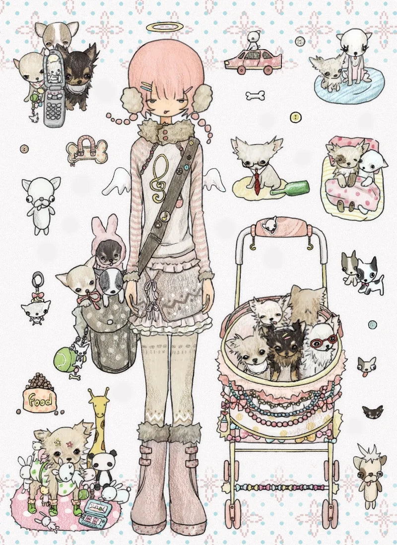 Vintage-Toned Girl Sticker Collection | Nostalgic Aesthetic Decals for Journaling, Scrapbooking & DIY Crafts