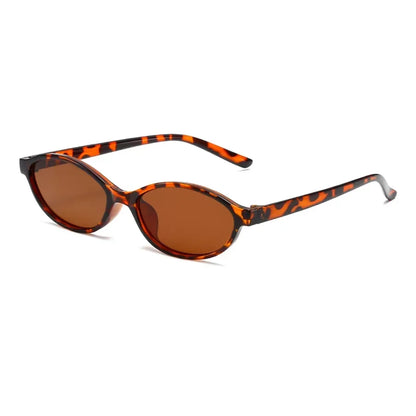 Sexy Small Oval Women's Sunglasses 2025 New Fashion Leopard Brown Hot Sun Glasses Female Retro Colorful Shade Eyeglass