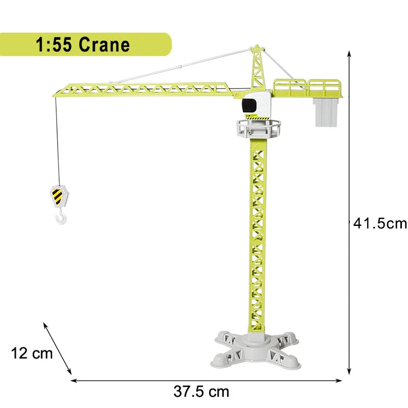 Engineering Diecast Toys for Boys Alloy+Plastic Tractor Excavator Backhoe Crane Bulldozer Kids Truck Children Vehicle Model G