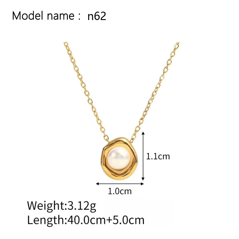 2026 Vintage Necklace On Neck Chain Women's Jewelry Accessories For Girls Clothing Aesthetic Gifts Fashion Pendant - gold n62