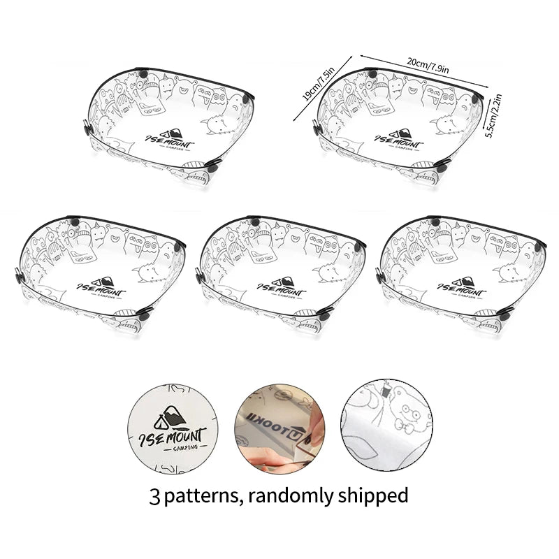 Outdoor Camping Folding Lightweight Tableware Camping Supplies Portable Foldable Bowl Plate Cup Filter Folding Tableware посу