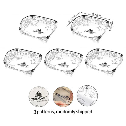 Outdoor Camping Folding Lightweight Tableware Camping Supplies Portable Foldable Bowl Plate Cup Filter Folding Tableware посу