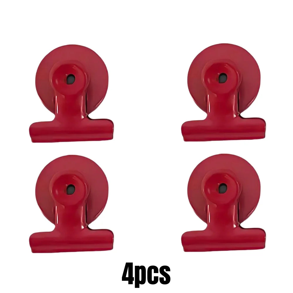 4/16pcs Magnetic Clips Heavy Duty Refrigerator Whiteboard Space-Saving Clip Set for Kitchen Office Photo Displays Holder Deco