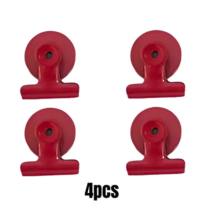 4/16pcs Magnetic Clips Heavy Duty Refrigerator Whiteboard Space-Saving Clip Set for Kitchen Office Photo Displays Holder Deco