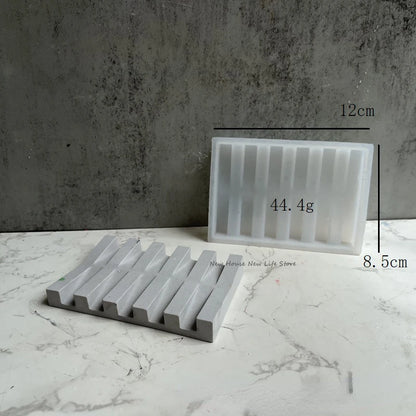 Soap Storage Tray Concrete Silicone Molds Square Soap Dish Plate Resin Epoxy Moulds Handmade Cement Plaster Soap Box Holder M