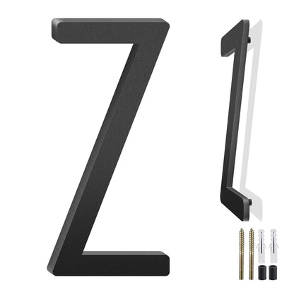 3-10 Inch Floating Aluminum House Address Numbers Letters, Modern Metal House Numbers for Outside, Black Metal Door Address L