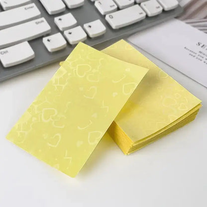 50pcs laser heart-shaped pattern card protective film, photo protection cover, suitable for ID cards, student cards，game card