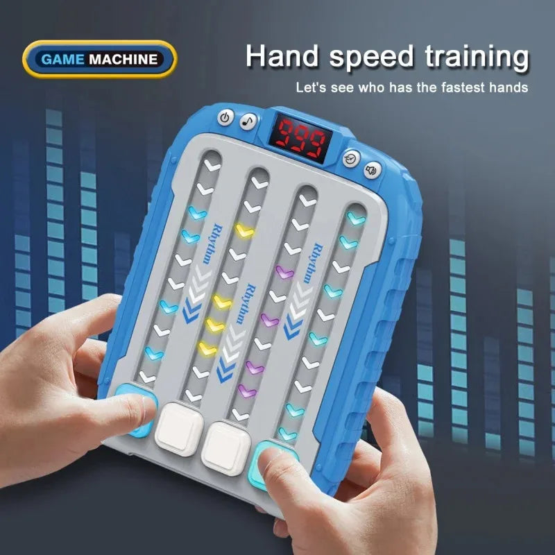 Electronic Music Puzzle Game Machine Montessori Pockets Travel Toy Light Up Educationa Sensory Fast Push Table Game