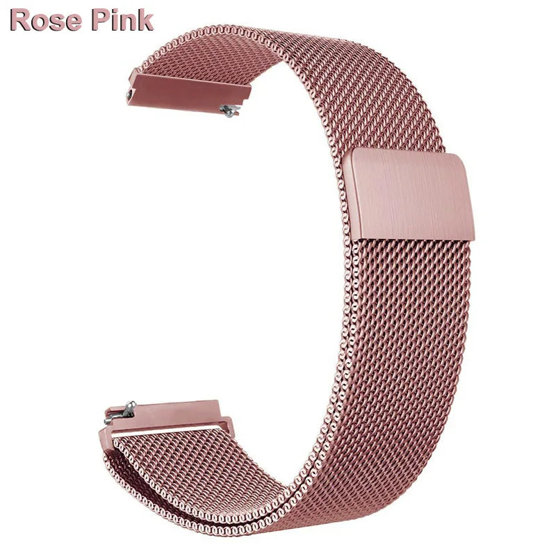 18mm 20mm 22mm Metal Strap For Garmin Vivoactive 3 4 4s 5 6 Band Watch Venu 2 2s 3s SQ Bracelet Venu 4 41mm 45mm Milanese Loo
