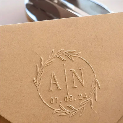 Customize Embossing Stamp Wedding Monogram Embosser Stamp,Personalized 2 initials Embosser Stamp,Wedding gift,hand held embos