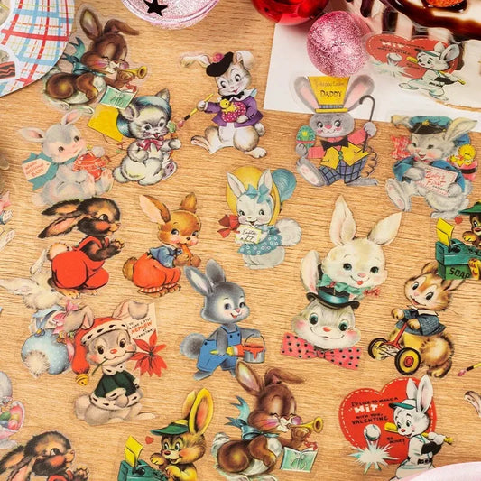 40pcs/lot Kawaii Stationery Stickers animal amusement park DIY Junk Journal Paper stickers Planner Decorative Mobile stickers