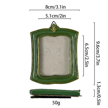 Vintage Mini Picture Frame Baroque Table Wall Hanging Decor Resin Relief Photo Frame European Art Jewelry Decoration Photo Pr