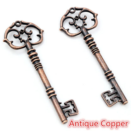 83x31mm 2pcs Bronze Green Gold Colors Antique silver color Plated Key Handmade Charms Pendant:DIY for bracelet necklace - Ant