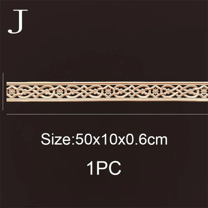 Decorative Wood Molding Wood Carved Corner Onlay Applique Frame Cabinet Home Decor Figurines Wall Art Furniture Accessories
