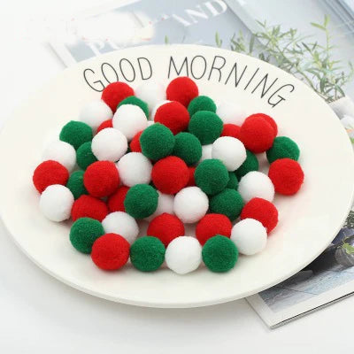 Pompoms 8/10/15/20/25/30mm Soft Pompons Colorful Fluffy Plush Craft DIY Pom Pom Fur Ball Pon Pon Home Decoration Kids Toys 10