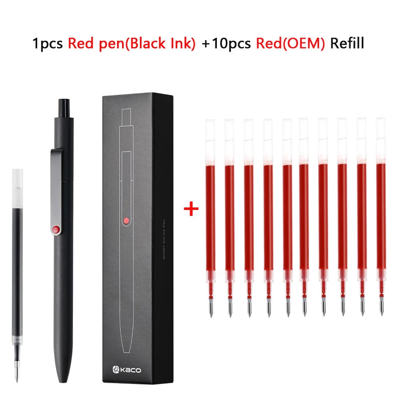 KACO 0.5mm MIDOT Gel Ink Pens, Quick-drying Press Smooth Writing Pen, High Volume for Taking Exams Grading Homework Doing Pap