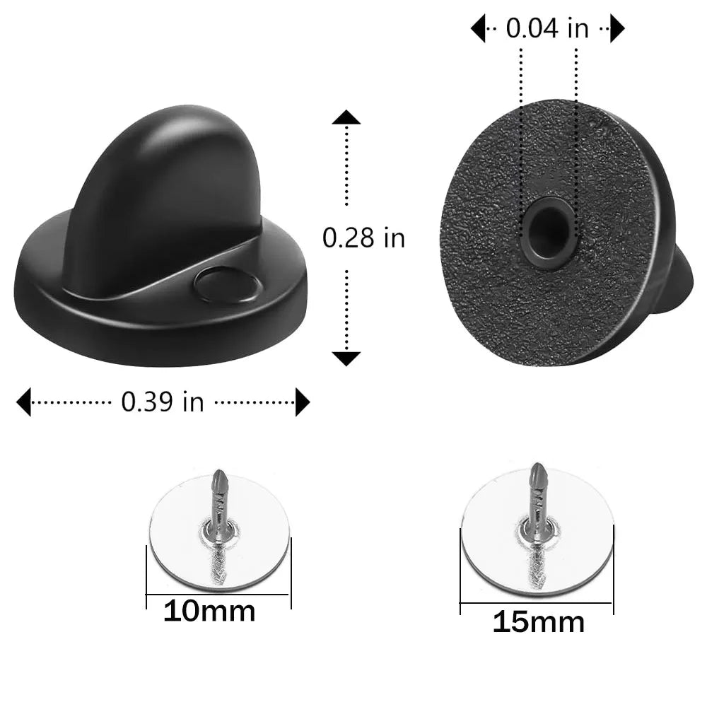 50/100/200 Pairs Enamel Pin Backs Tie Tacks Blank Pins with Rubber Pin Backs for DIY Lapel Pin Brooch Badge Jewelry Craft Mak