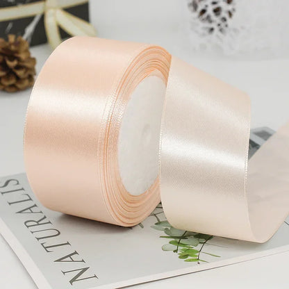 25yards/Roll 40mm Satin Ribbons Crafts Bow DIY Gift Wrap Wine Red Orange Yellow Green Blue Purple Black Gray Gold White Ribbo