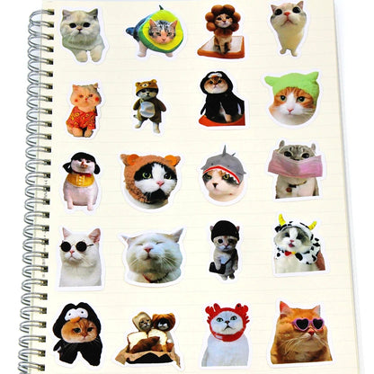 10/50/100pcs Funny Cat Stickers Cartoon Cute Decals Toy Stationery Guitar Phone Bicycle Laptop Luggage Car Graffiti Kids Stic