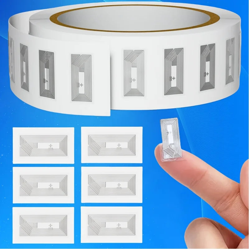 NTAG213 NFC Tags Bulk Rewritable Adhesive Labels Transparent Design for Smart Shelves Inventory Product Tracking Identificati