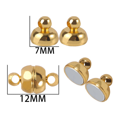 10-5Sets Stainless Steel Strong Magnetic Clasps Magnet End Clasp Connectors For Jewelry Making DIY Bracelet Necklace Accessor