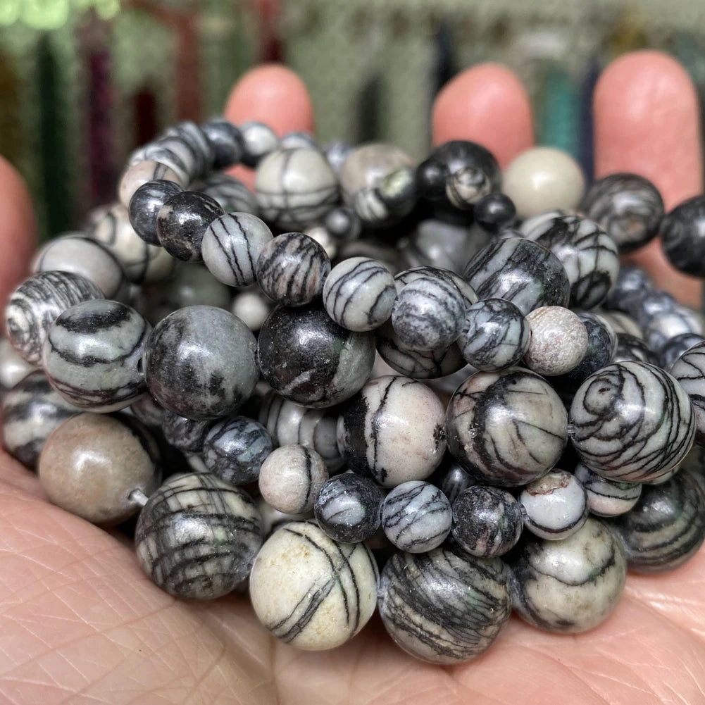 Natural Stone Beads 4 6 8 10mm Tiger Eye Lava Amazonite Turquoises Agates Jaspers Beads For Jewelry Making DIY Bracelet Neckl