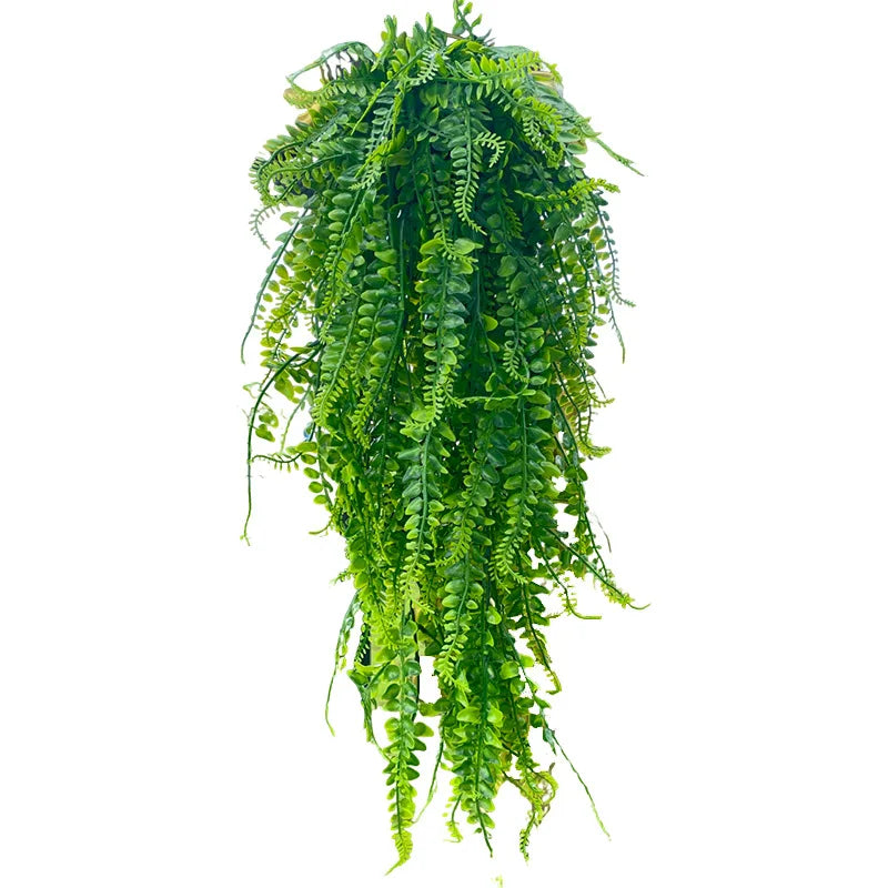Persian fern Leaves Vines Home Room Decor Hanging Artificial Plant Plastic Leaf Grass Wedding Party Wall Balcony Decoration