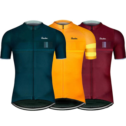 Men Cycling Jersey Raudax Classic Black Cycling Racing Tops Short Sleeve Cyclist Clothes Shirt Maillot Summer Bicycle Bike We