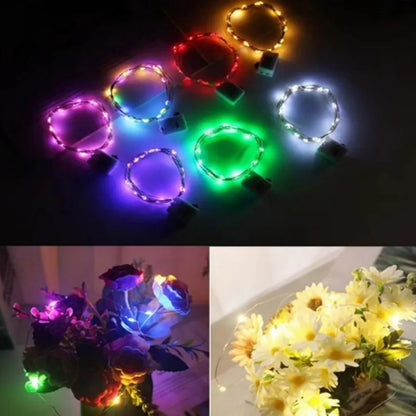 With Battery LED String Lights Copper Silver Wire Garland Light Fairy Lights Party Decoration for Christmas Wedding 1/2/3M