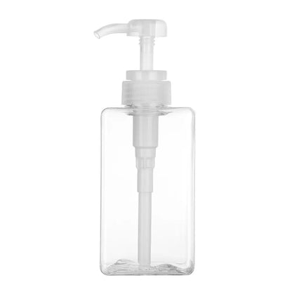 650ml Square Clear Bottle Liquid Soap Whipped Mousse Points Bottling Shampoo Lotion Shower Gel Pump Bottlesnding Soap Dispens