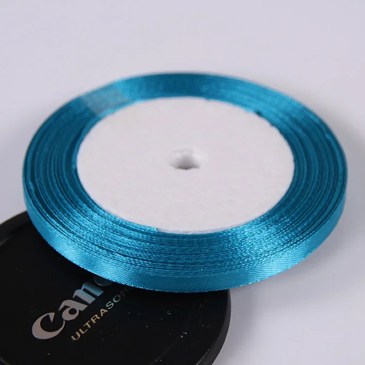 22 Meters/Roll 6mm Silk Satin Ribbons Christmas Halloween Birthday Party Gift Wrapping Ribbons DIY Handmade Crafts Material