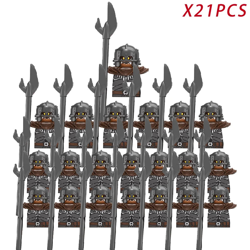 Medieval Movie Knights Building Blocks toys Lord Ring Figure Bricks Toy Christmas birthday gifts - RZXP257x21