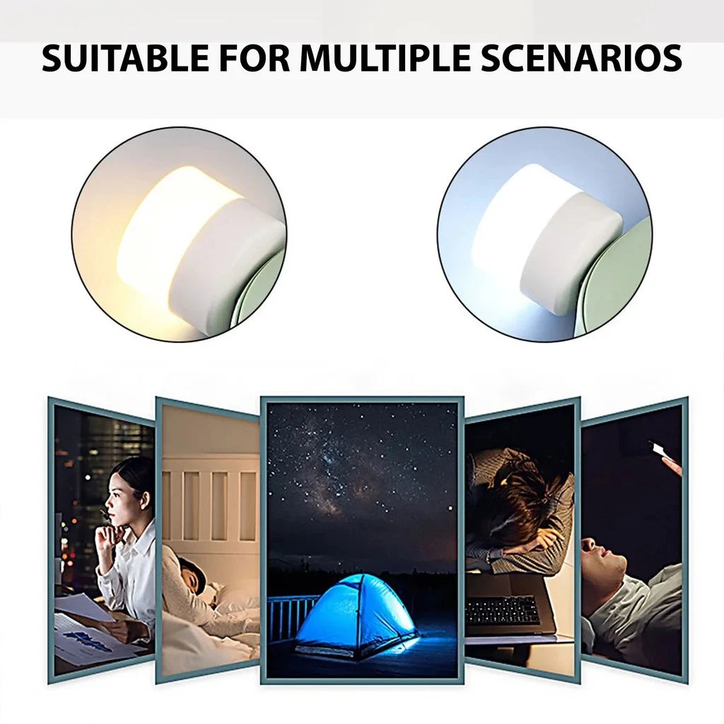 10/1PCS USB Night Light Mini LED Night Light USB Plug Lamp Power Bank Charging USB Book Lights Round Reading Eye Protection L