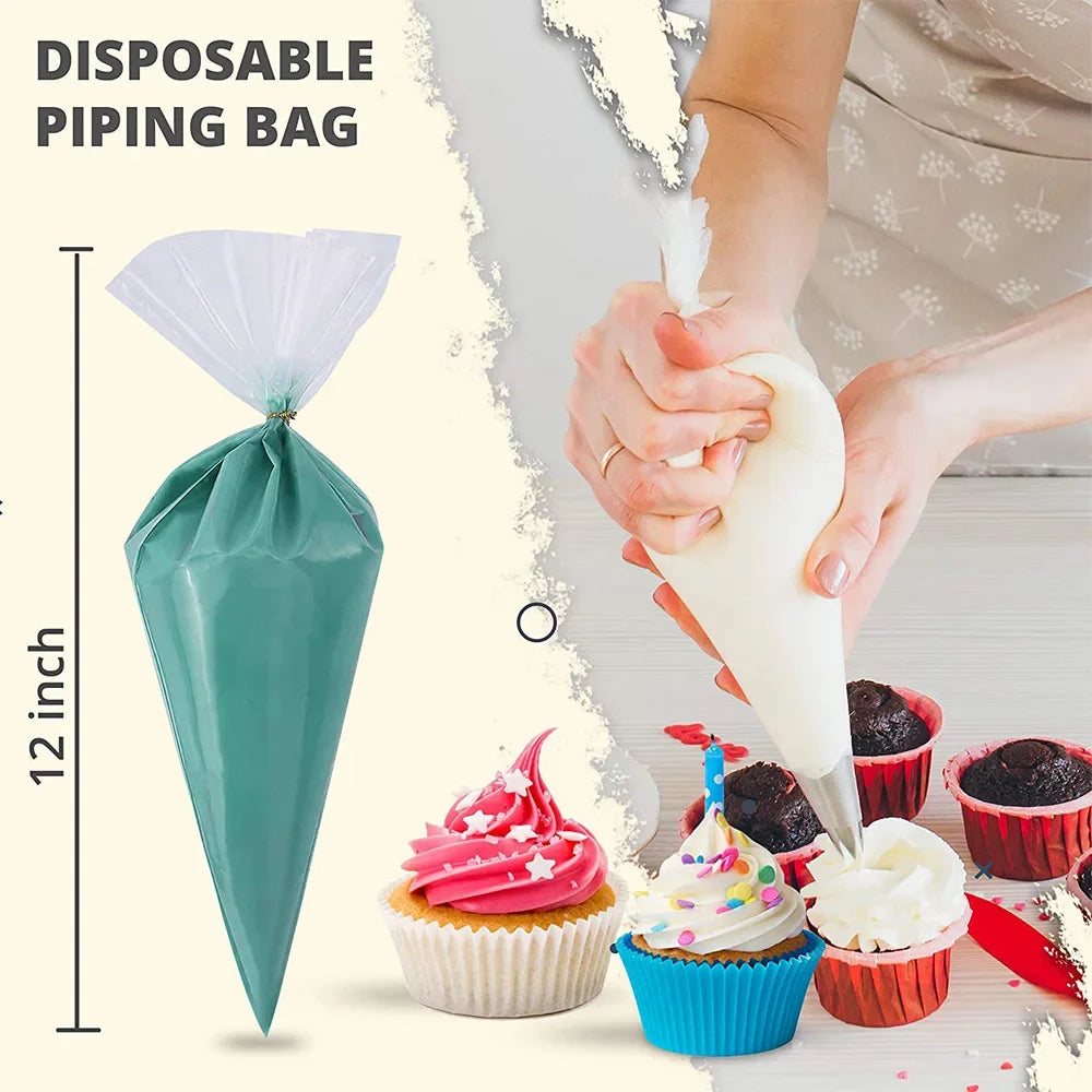 100/50/20pcs Disposable Piping Bag Pastry s Icing Fondant Cake Cream for Decorating Pastries Cakes Baking Tools