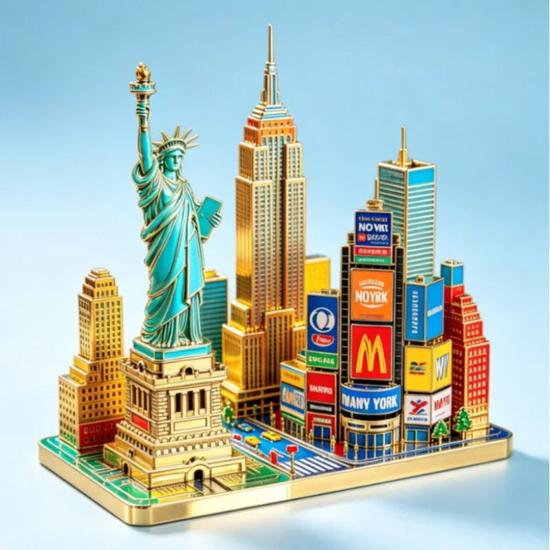 America Travel Souvenirs New York Metal Fridge Magnets United States Manhattan Statue of liberty Fridge Stickers Wedding Gift