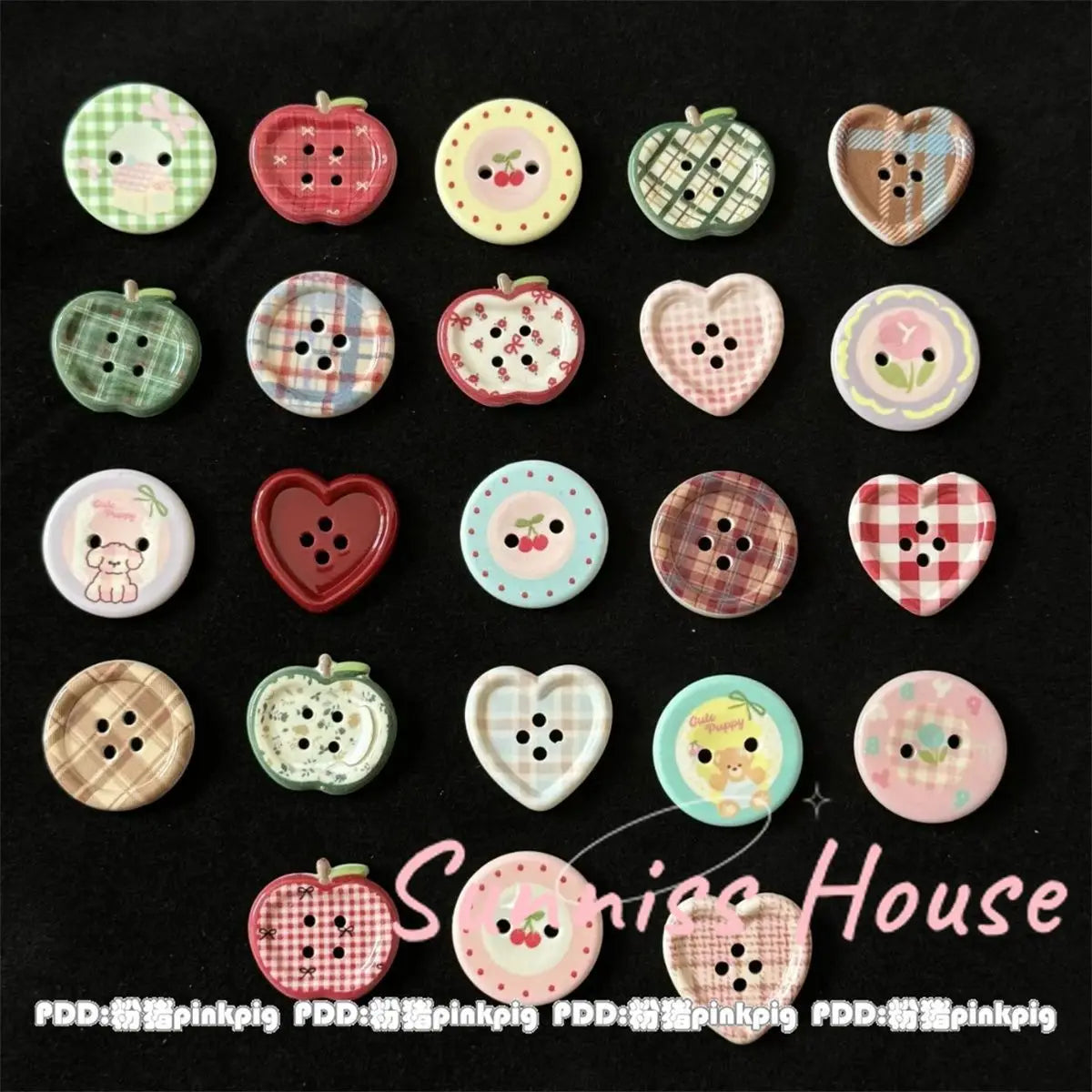 25Pcs Mixed Color Handmade Resin Round 2/4-hole Button for Sewing Clothes Accessories Crafts Scrapbooking DIY Apparel Supplie