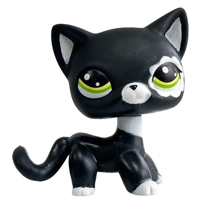 Rare Pet Shop LPS Toy Stands Short Hair Cat Original Kitten Husky Puppy Dog Fox Cute Animal Old Bobble Head Toy