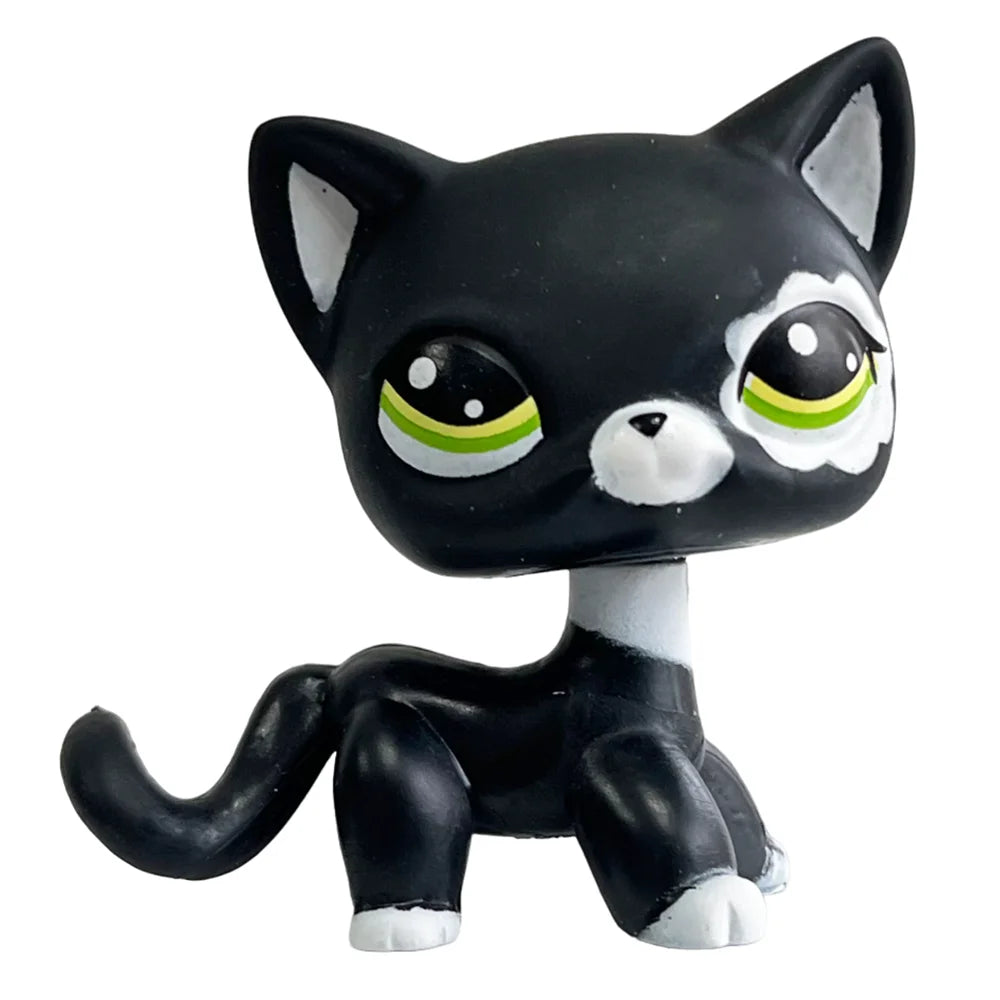 Rare Pet Shop LPS Toy Stands Short Hair Cat Original Kitten Husky Puppy Dog Fox Cute Animal Old Bobble Head Toy - 2249