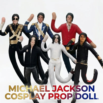 Michael Jackson Cosplay Prop Doll Plush Figure Abstract Joint Mobility Dolls Soft Stuffed Room Decoration Props Collection Gi