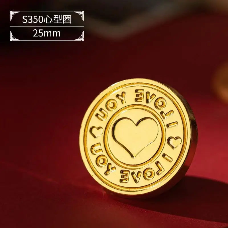 Plant Wax Stamp Seal Wax Print Thick Copper Head Carved Sealing Tool Holiday Party Invitation Letter Wedding Decorative - B6