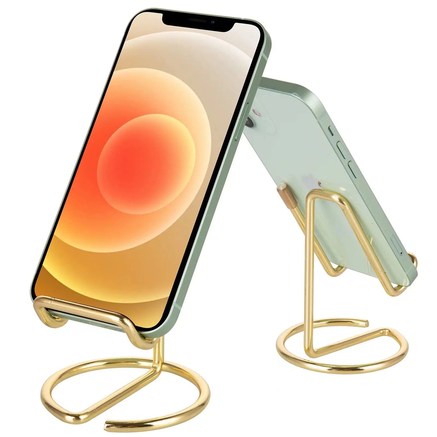 Cell Phone Stand for Desk, Business Card Holder,Cute Metal Cell Phone Stand, Metal Wire Cellphone Cradle Dock for Phone Table