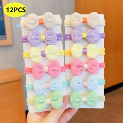 20PCS 10PCS Hair Accessories For Girl Elastic Hair Bands Flowers Style Hair Ring Children Birthday Party Headdress Headwear