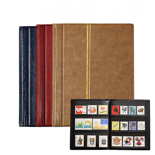 Stamp Collector's Book Collector's Album Small Stamp Protectors 10 Stamp Pages for Books Stamps Collector's Albums for Collec