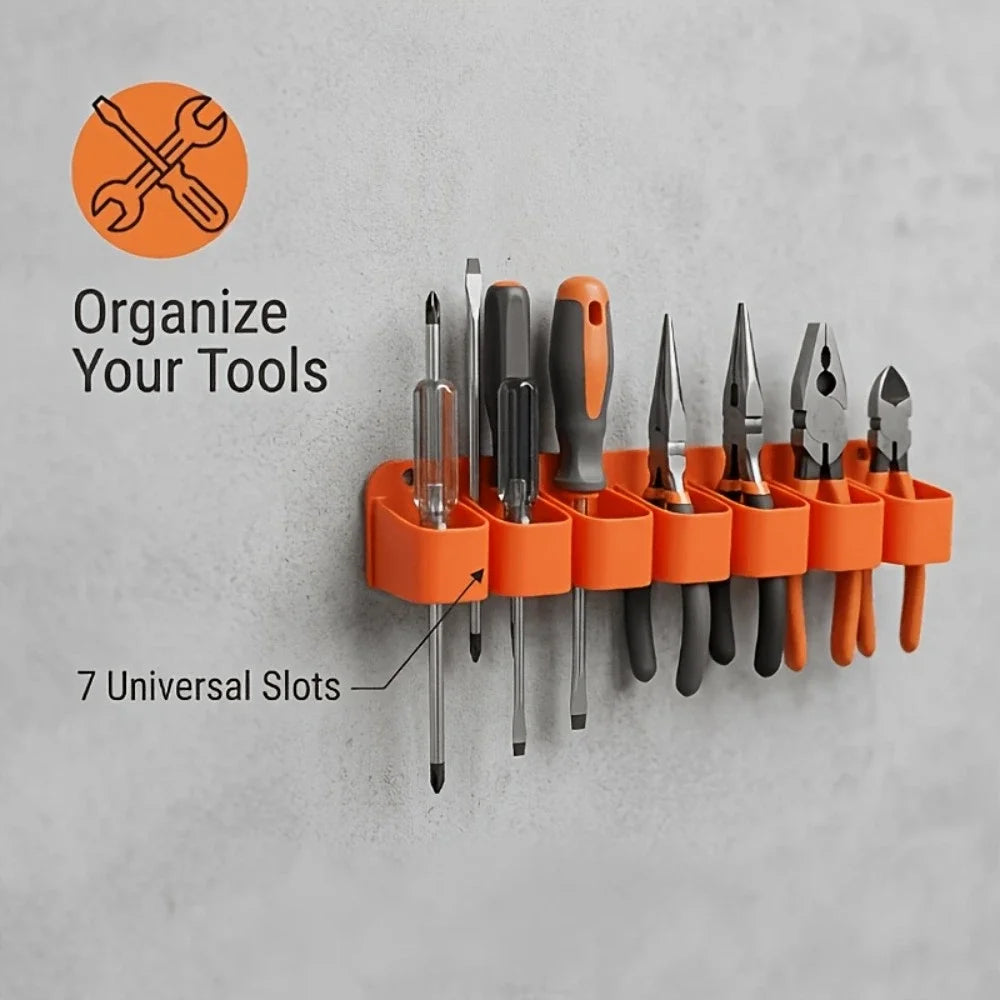 Two-Piece Wall-Mounted Tool Storage Rack - Garage Tool Rack, Suitable for Screwdrivers and Pliers